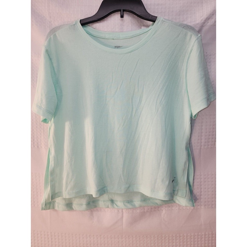 Nike Yoga Tshirt Womens Sz XS Dri Fit Short Sleeve Green Activewear